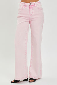 Thumbnail for RISEN Full Size High Rise Tummy Control Wide Leg Jeans