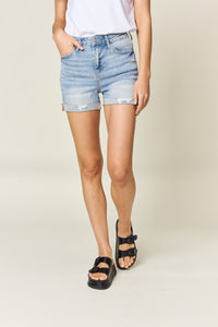 Thumbnail for Judy Blue Full Size High Waist Rolled Denim Shorts