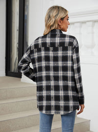 Thumbnail for Plaid Button Up Long Sleeve Shirt