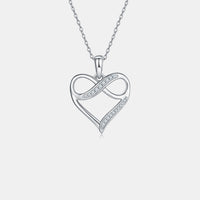 Thumbnail for Moissanite 925 Sterling Silver Heart Necklace