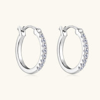 Thumbnail for 925 Sterling Silver Moissanite Huggie Earrings