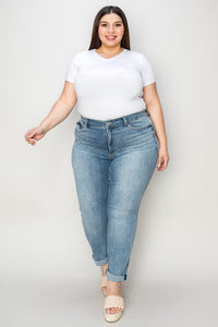 Thumbnail for Judy Blue Full Size Cuffed Hem Slim Jeans