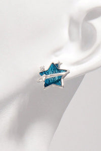 Thumbnail for 925 Sterling Silver Zircon Star Earrings