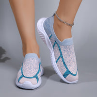 Thumbnail for Breathable Mesh Round Toe Sneakers