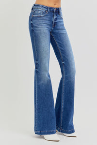 Thumbnail for RISEN Full Size Low Rise Flare Jeans with Pockets