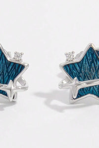 Thumbnail for 925 Sterling Silver Zircon Star Earrings