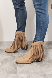 Thumbnail for Legend Women's Fringe Cowboy Western Ankle Boots