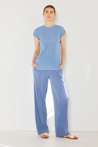 Thumbnail for Marina West Swim Rib Pleated Elastic-Waist Wide Leg Pants