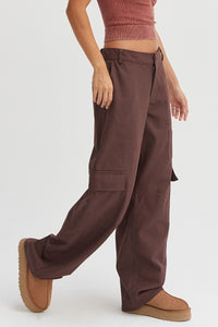 Thumbnail for HYFVE Elastic Waist Wide-Leg Cargo Pants