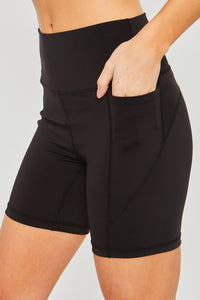 Thumbnail for Love Tree High Waist Seam Detail Active Shorts