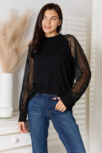 Thumbnail for Double Take Round Neck Raglan Sleeve Blouse