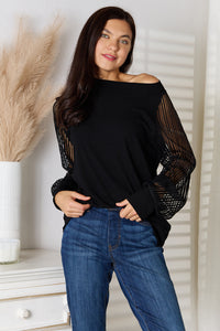 Thumbnail for Double Take Round Neck Raglan Sleeve Blouse