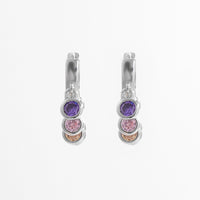 Thumbnail for Zircon 925 Sterling Silver Huggie Earrings