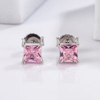 Thumbnail for 925 Sterling Silver Square Zircon Earrings