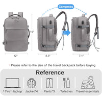 Thumbnail for Backpacks for Adults Laptop Backpack Travel School Backpacks for Women Men Carry on 19'' with USB Charging Port Flight Approved Waterproof anti Theft Luggage Casual Daypack