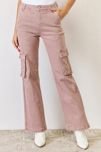 Thumbnail for RISEN Full Size High Rise Cargo Wide Leg Jeans