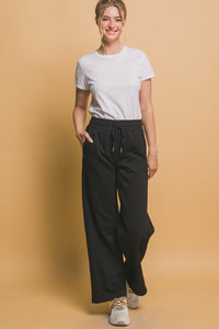 Thumbnail for Love Tree Drawstring Wide Leg Sweatpants with Pockets