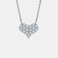 Thumbnail for Moissanite 925 Sterling Silver Heart Necklace