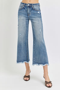 Thumbnail for Risen High Rise Cropped Flare Jeans