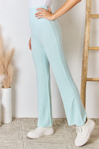 Thumbnail for RISEN Full Size High Waist Ultra Soft Knit Flare Pants