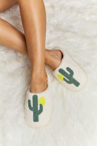 Thumbnail for Melody Cactus Plush Slide Slippers