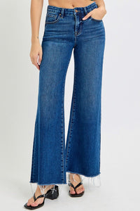 Thumbnail for RISEN Tummy Control High Rise Wide Leg Jeans