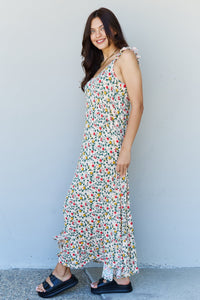 Thumbnail for Doublju In The Garden Ruffle Floral Maxi Dress in Natural Rose