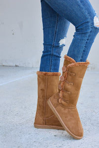 Thumbnail for Forever Link Warm Fur Lined Flat Boots