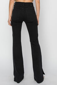 Thumbnail for RISEN Full Size High Rise Side Slit Cargo Bootcut Jeans