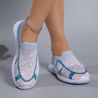 Thumbnail for Breathable Mesh Round Toe Sneakers