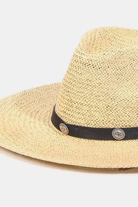 Thumbnail for Fame Belt Strap Straw Hat