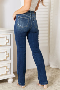 Thumbnail for Judy Blue Full Size Mid Rise Hand Sand & Destroy Bootcut Jeans