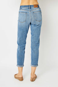 Thumbnail for Judy Blue Full Size Cuffed Hem Slim Jeans