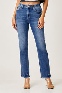 Thumbnail for RISEN Mid Rise Slim Straight Jeans