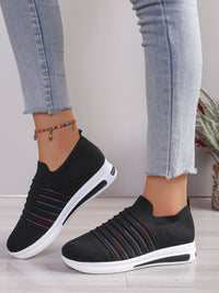 Thumbnail for Breathable Mesh Wedge Sneakers