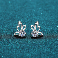 Thumbnail for 1 Carat Moissanite Butterfly Shape Earrings