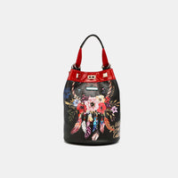 Thumbnail for Nicole Lee USA Flower Pattern Adjustable Strap Backpack Bag