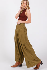 Thumbnail for SAGE + FIG High Rise Corduroy Wide Leg Pants