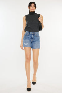 Thumbnail for Kancan Distressed High Waist Denim Shorts