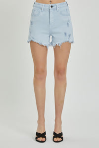 Thumbnail for RISEN Full Size High Rise Distressed Detail Denim Shorts