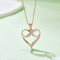 Thumbnail for Moissanite 925 Sterling Silver Heart Necklace