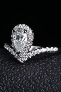 Thumbnail for 2 Carat Moissanite Teardrop Ring