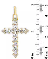 Thumbnail for Cubic Zirconia Cross Pendant in 14K Gold-Plated Sterling Silver