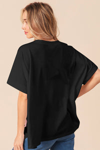 Thumbnail for BiBi Sequin Bow Patch Short Sleeve T-Shirt