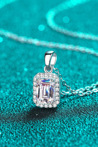 Thumbnail for Square Moissanite Pendant Chain Necklace