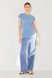 Thumbnail for Marina West Swim Rib Pleated Elastic-Waist Wide Leg Pants