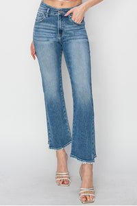 Thumbnail for RISEN High Rise Slim Straight Jeans