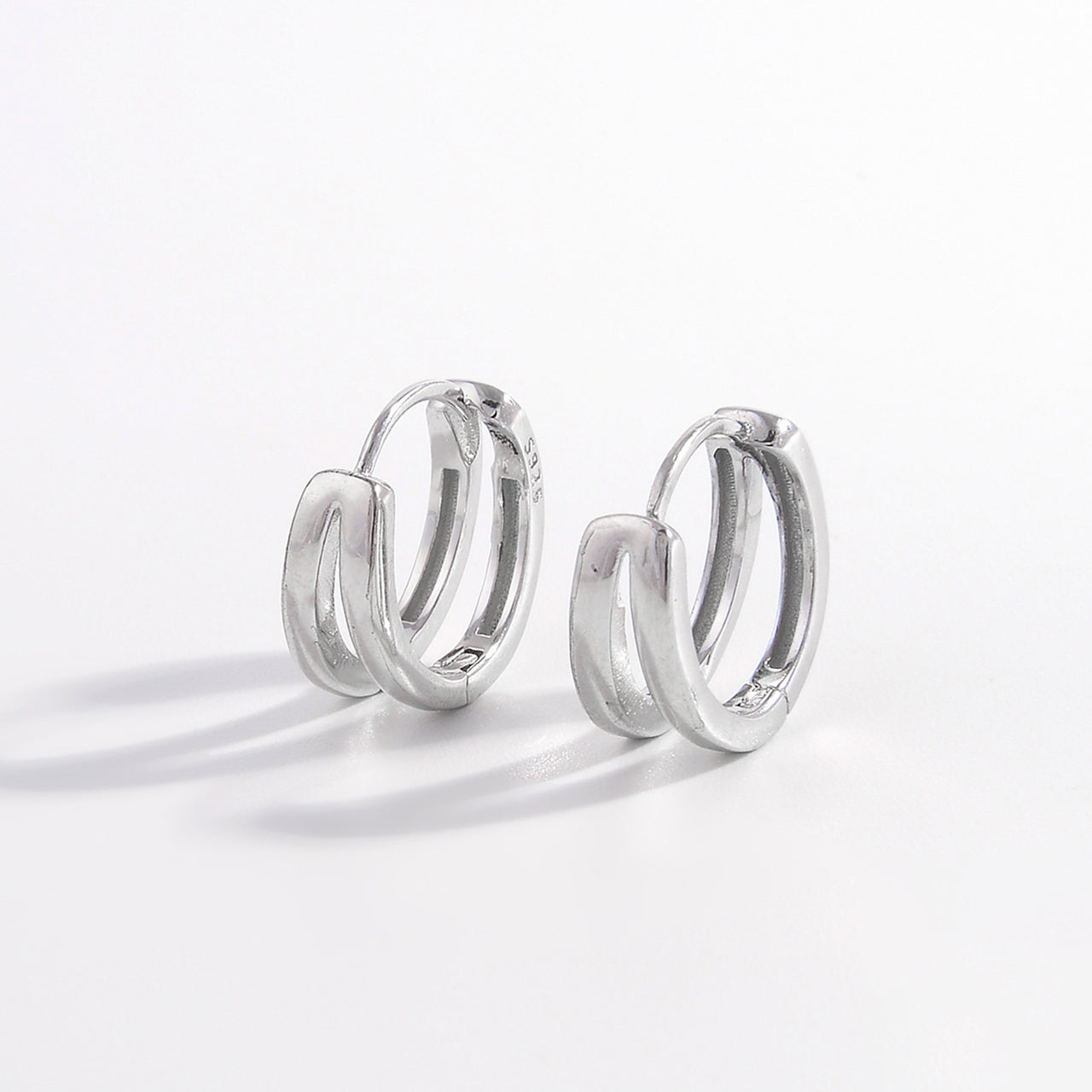 925 Sterling Silver Huggie Earrings