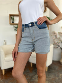 Thumbnail for Judy Blue Full Size Color Block Denim Shorts