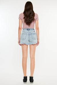 Thumbnail for Kancan Distressed High Waist Denim Shorts with Pockets